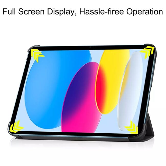 Husa pentru iPad 11 2025 tip stand functie sleep/wake-up, protectie 360 - fluturi