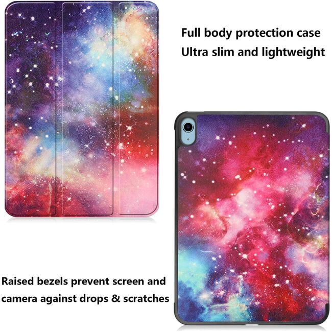 Husa pentru iPad 11 2025 tip stand functie sleep/wake-up, protectie 360 - galaxy