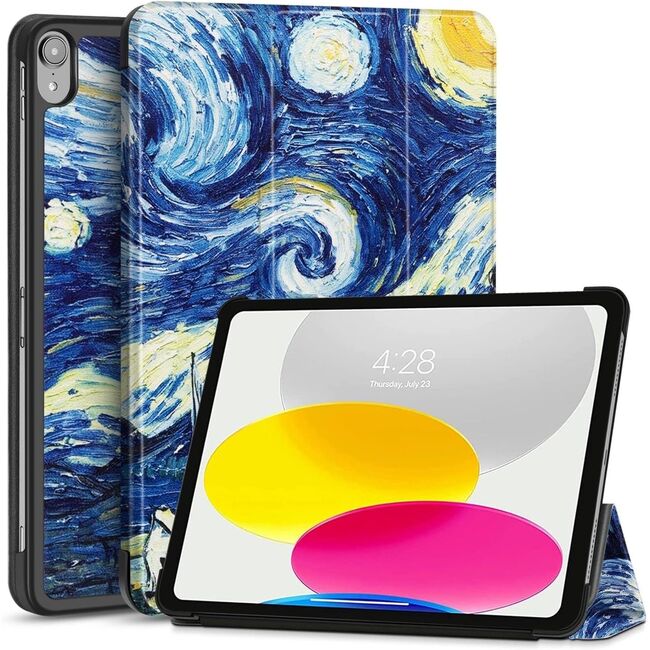 Husa pentru iPad 11 2025 tip stand functie sleep/wake-up, protectie 360 - starry night