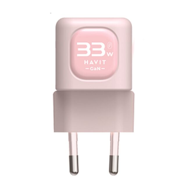 Incarcator priza USB Type-C 33W GaN Havit UC230 EU, roz