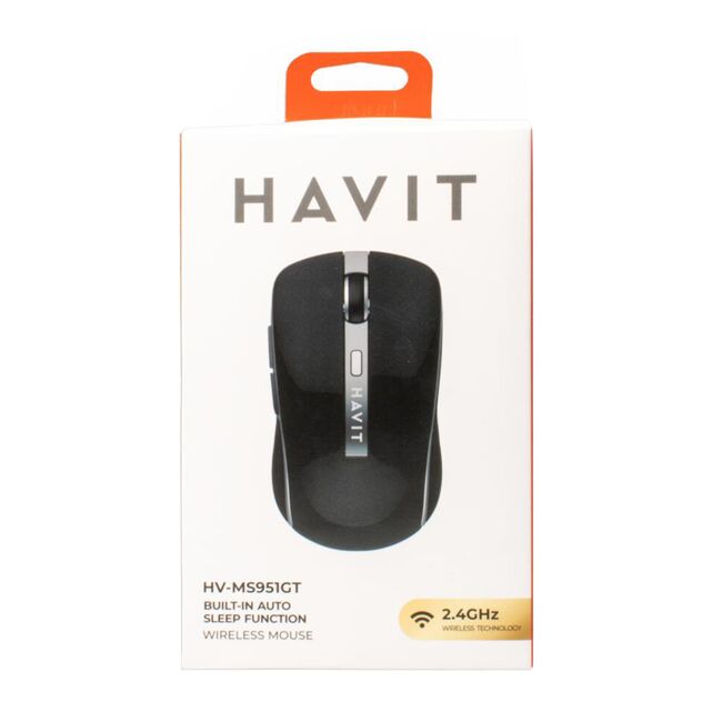 Mouse wireless pentru laptop 1000-1600 DPI Havit MS951GT, negru
