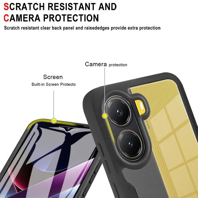 Pachet 360: Husa cu folie integrata pentru  Poco X7 Pro Cover360 fata / spate - Mov
