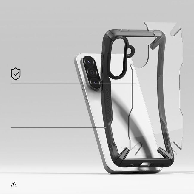 Husa pentru Samsung Galaxy A56 / A36 Ringke Fusion X - transparent / negru