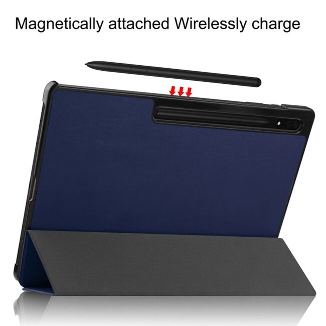 Husa Samsung Galaxy Tab S9+ Plus 12.4 inch UltraSlim de tip stand, functie sleep/wake-up, ProCase, albastru
