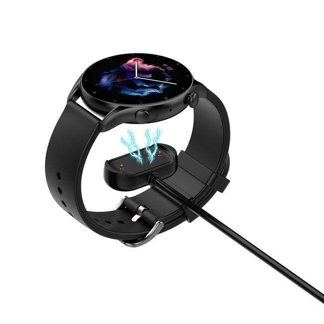 Incarcator Wireless SmartWatch - pentru Amazfit Cheetah / Pro / T-Rex Ultra / T-Rex 2 / GTR4 / GTS4 - negru