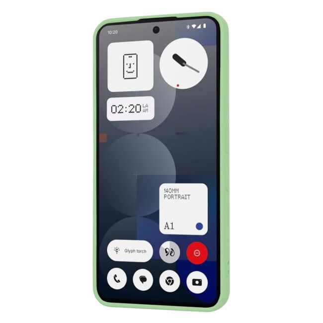 Husa pentru  Nothing Phone (3a) Pro Liquid Silicone, subțire, captusita cu microfibra, anti amprentă, protectie cameră foto, Verde