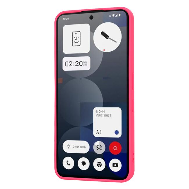 Husa pentru  Nothing Phone (3a) Pro Liquid Silicone, subțire, captusita cu microfibra, anti amprentă, protectie cameră foto, Fucsia
