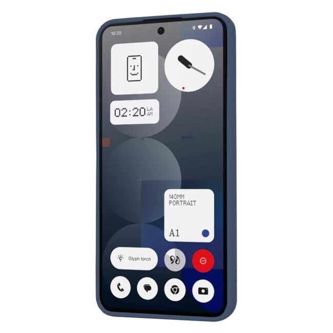 Husa pentru  Nothing Phone (3a) Pro Liquid Silicone, subțire, captusita cu microfibra, anti amprentă, protectie cameră foto, Albastru