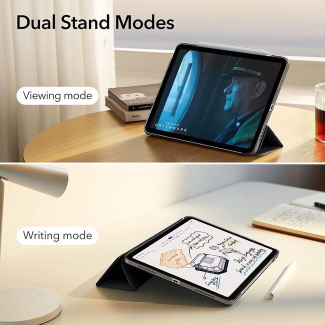 Husa iPad Air 13 2025 / 2024 M3, M2 ESR Ascend Trifold, negru mat