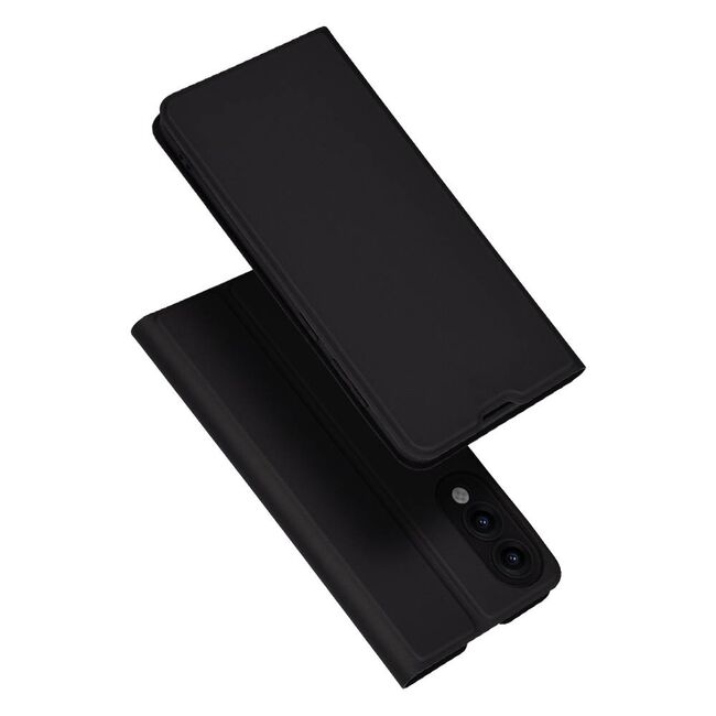 Husa pentru  Samsung Galaxy S25 Edge tip carte BookFlip, inchidere magnetica, Negru denim