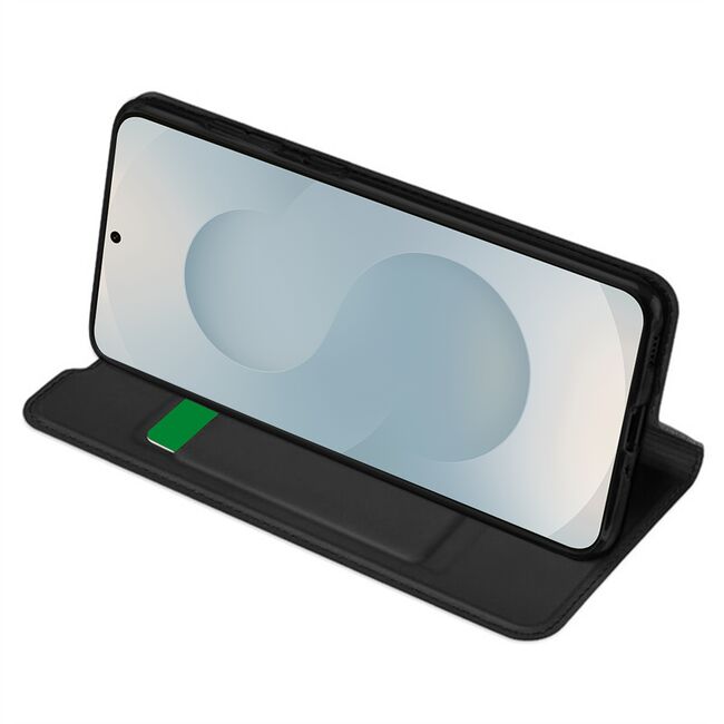 Husa pentru  Samsung Galaxy S25 Edge tip carte BookFlip, inchidere magnetica, Negru denim