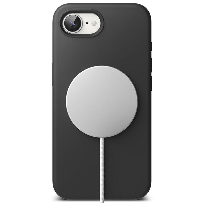 Husa pentru  iPhone 16e Ringke - Silicone Magnetic MagSafe - Negru