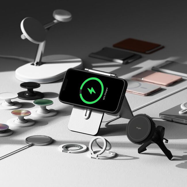 Husa pentru  iPhone 16e Ringke - Silicone Magnetic MagSafe - Negru