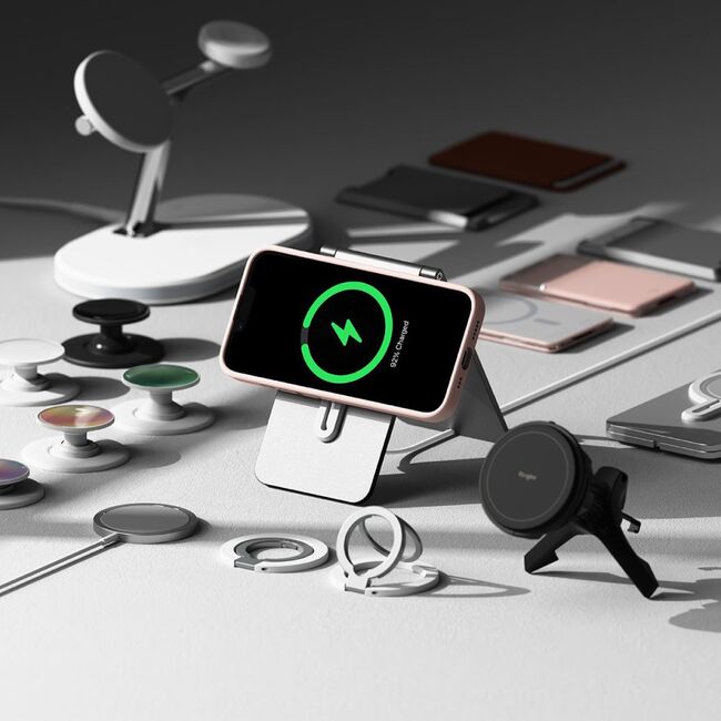 Husa pentru  iPhone 16e Ringke - Silicone Magnetic MagSafe - Roz
