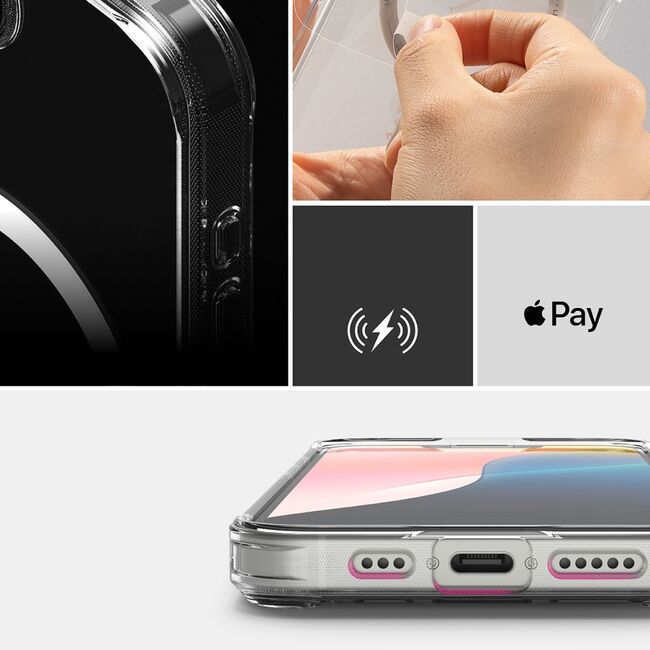 Husa pentru  iPhone 16e Ringke Fusion Magsafe - Transparent