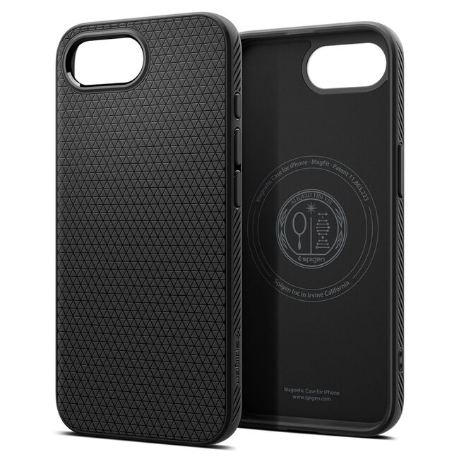 Husa premium pentru  iPhone 16e Spigen - Liquid Air Magsafe - Negru