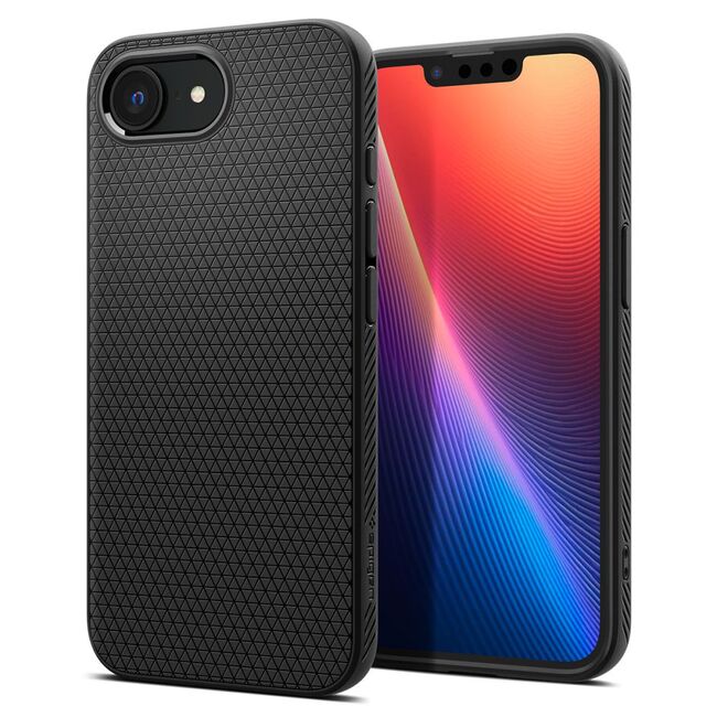 Husa premium pentru  iPhone 16e Spigen - Liquid Air Magsafe - Negru