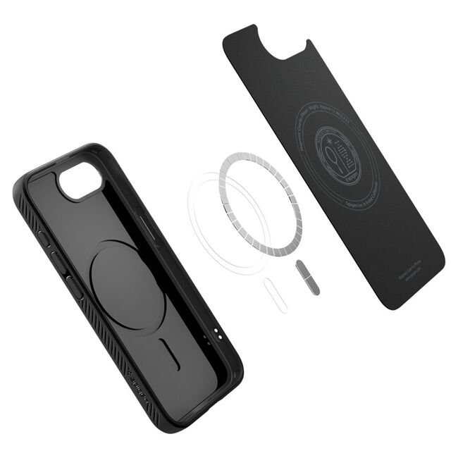 Husa premium pentru  iPhone 16e Spigen - Liquid Air Magsafe - Negru