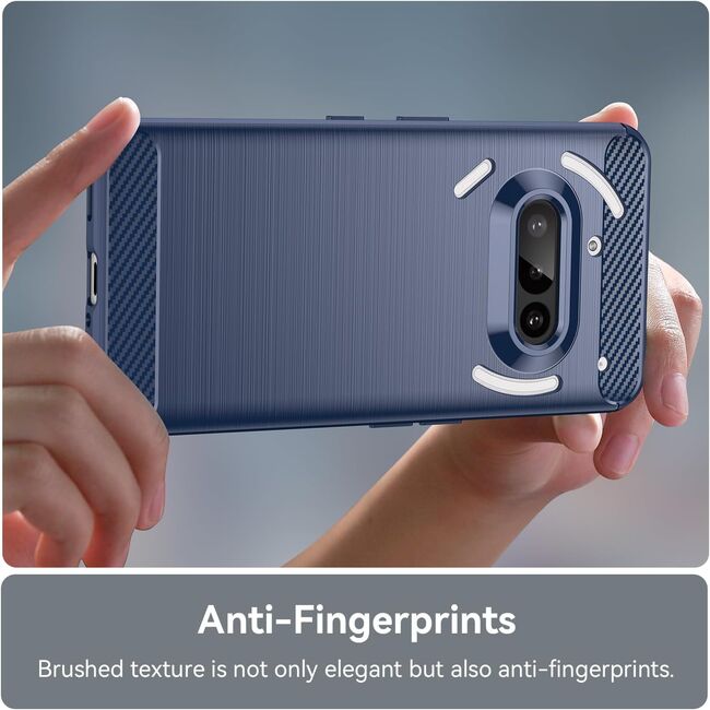 Husa pentru Nothing Phone (3a) Liquid Carbon Silicone - albastru