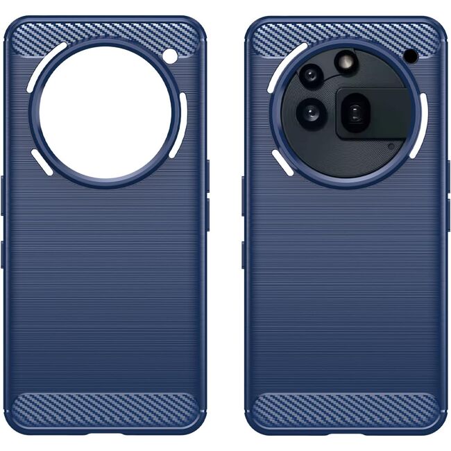 Husa pentru Nothing Phone (3a) Pro Liquid Carbon Silicone - albastru
