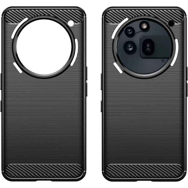 Husa pentru Nothing Phone (3a) Pro Liquid Carbon Silicone - negru