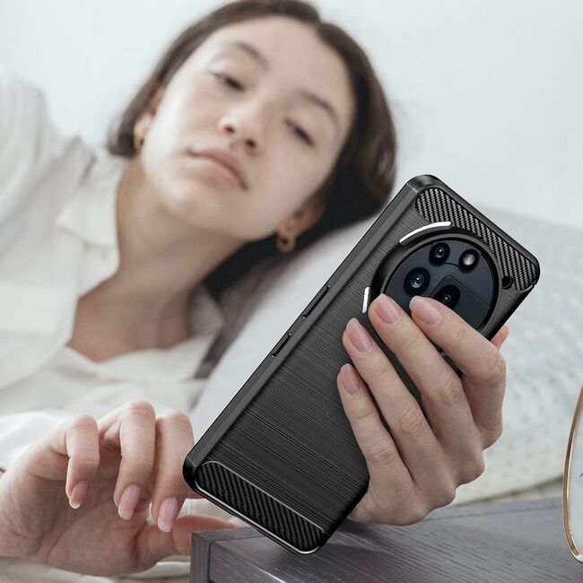 Husa pentru Nothing Phone (3a) Pro Liquid Carbon Silicone - negru