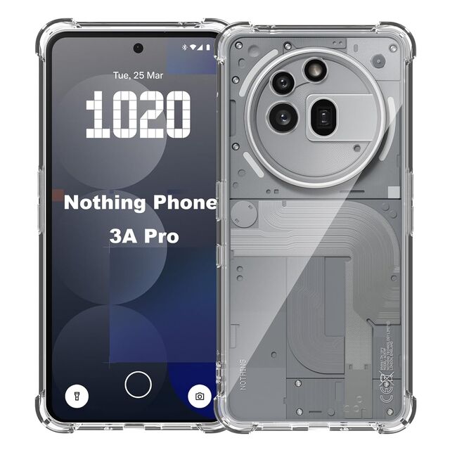 Husa pentru Nothing Phone (3a) Pro Slim Anti-Shock 1.5mm, reinforced 4 corners, Transparent