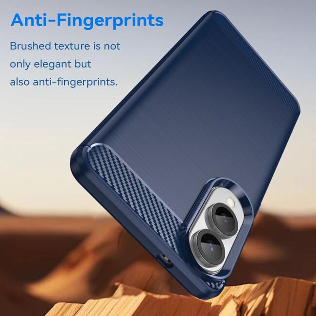 Husa pentru Samsung Galaxy S25 Edge Carbon Liquid Silicone, Albastru