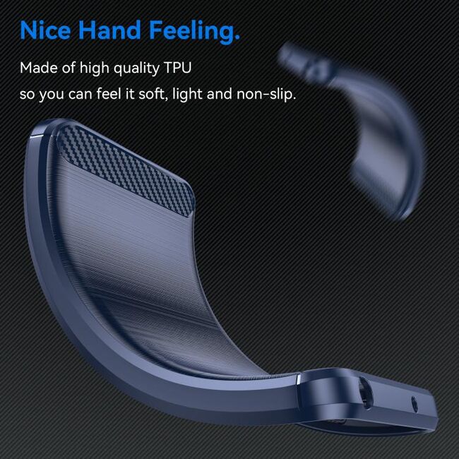 Husa pentru Samsung Galaxy S25 Edge Carbon Liquid Silicone, Albastru