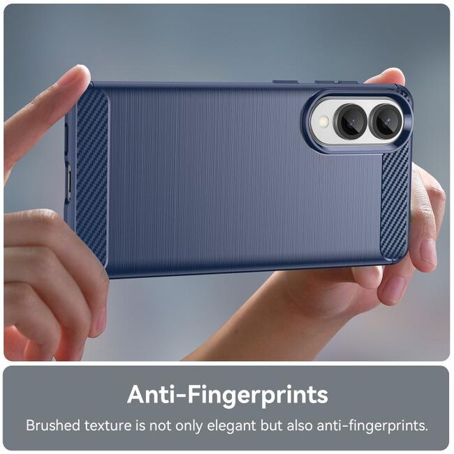 Husa pentru Samsung Galaxy S25 Edge Carbon Liquid Silicone, Albastru