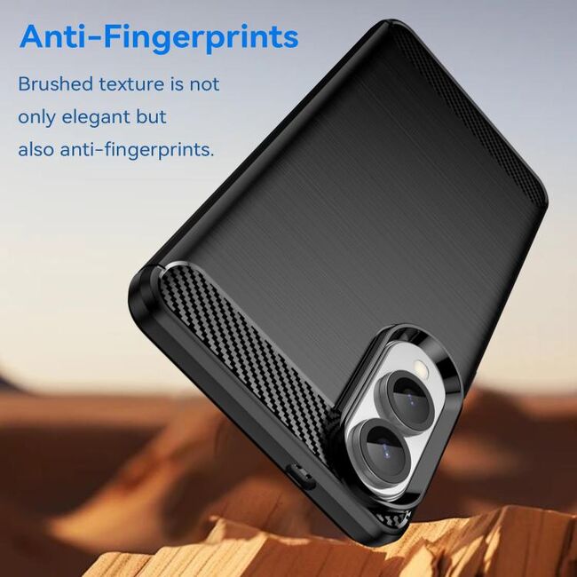 Husa pentru Samsung Galaxy S25 Edge Carbon Liquid Silicone, Negru
