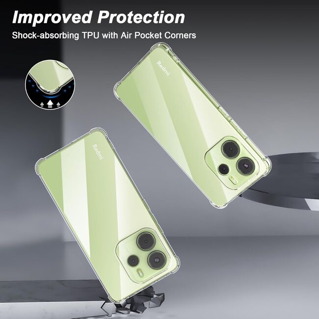Husa pentru Xiaomi Redmi Note 14 4G Anti-Shock subtire si usoara, cu protectie colturi si lentile camera, transparenta