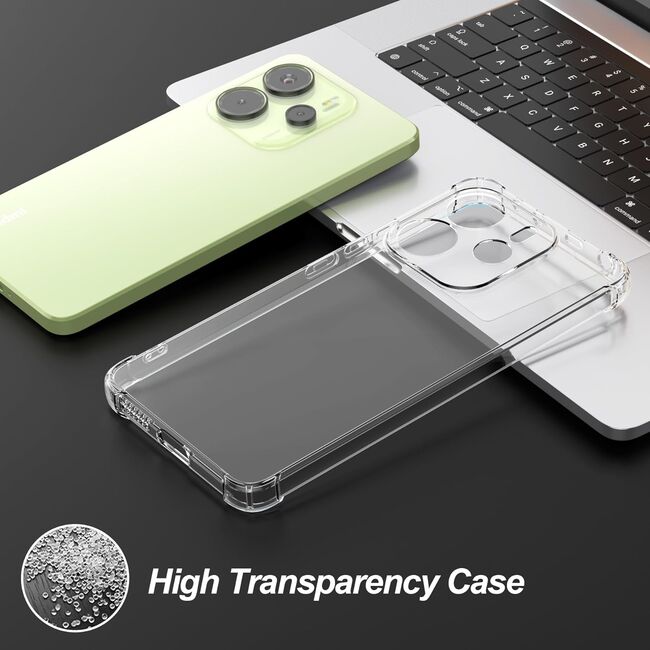 Husa pentru Xiaomi Redmi Note 14 4G Anti-Shock subtire si usoara, cu protectie colturi si lentile camera, transparenta