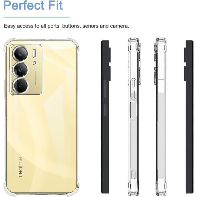 Husa pentru  Realme C75 Slim Anti-Shock 1.5mm reinforced 4 corners, Transparent