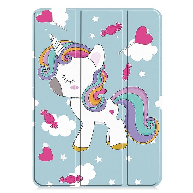 Husa pentru tableta Lenovo Tab P12 12.7 inch functie sleep/wake-up Ultralight de tip stand, unicorn