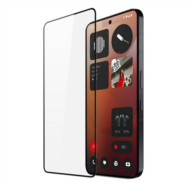 Folie din sticla pentru Nothing Phone (3a) Pro - 111d full cover tempered glass, margini negre