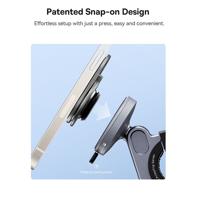 Suport bicicleta magnetic cu stand telefon Baseus  2in1, Bike Mount, Ring Stand, Snap-On, C40569001121-00