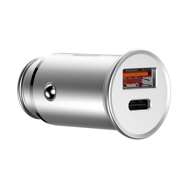 Incarcator auto bricheta Type-C, USB, PPS 30W, Baseus, CCALL-BS0S, argintiu