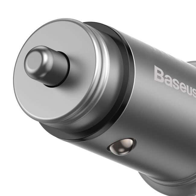 Incarcator auto bricheta Type-C, USB, PPS 30W, Baseus, CCALL-BS0S, argintiu