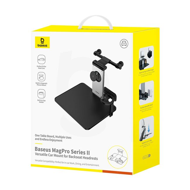 Suport auto pentru tetiera multifunctional pentru telefon, laptop, tableta cu masa pliabila, suport pahar, Baseus, C40272901121-00