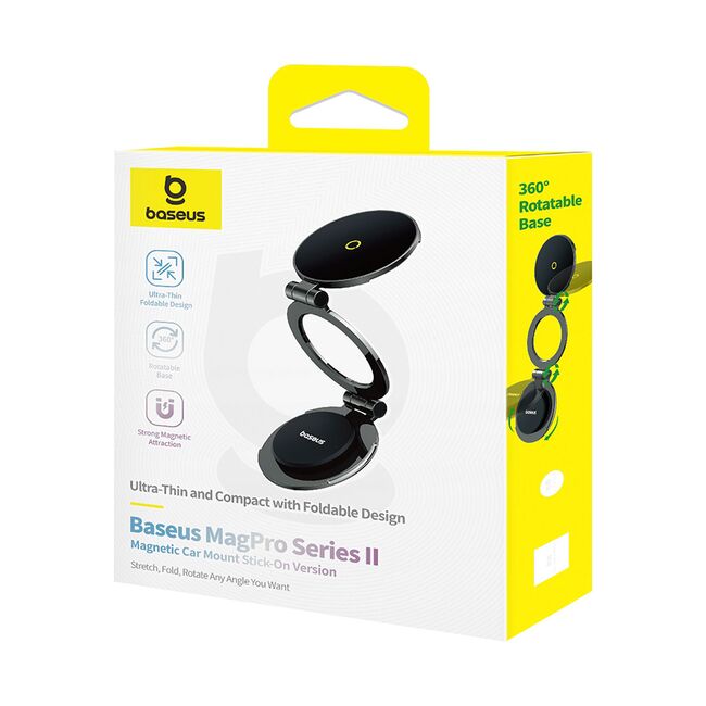 Suport telefon auto pentru bord cu magnet 360°, pliabil Baseus, C40172900121-00