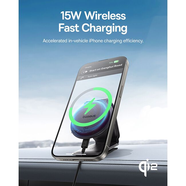 Suport auto cu incarcare Qi2 wireless 15W Baseus C40169003111-00