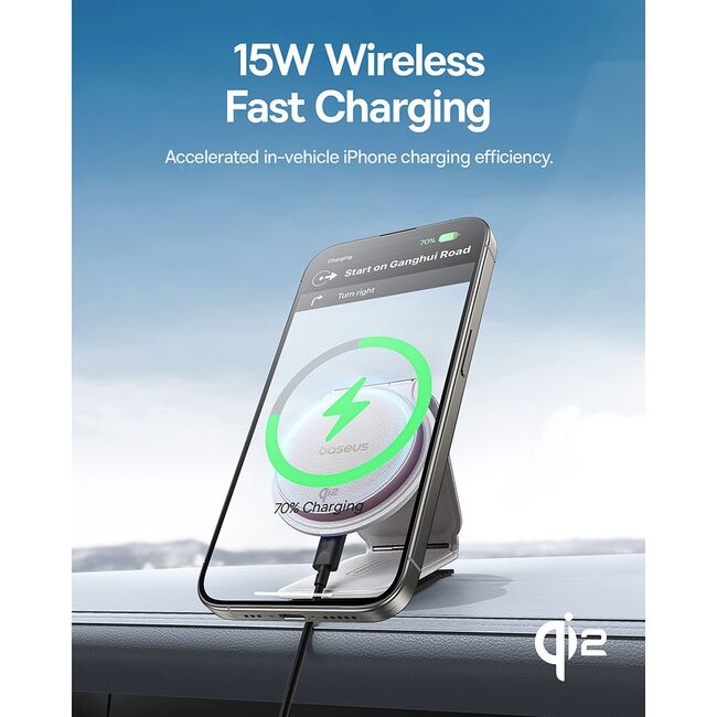 Suport auto cu incarcare Qi2 wireless 15W Baseus C40169003211-00