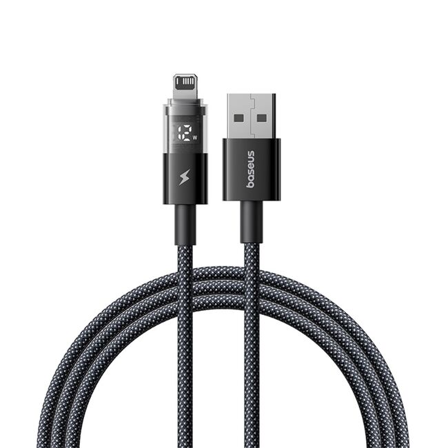Cablu incarcare iPhone 2.4A Baseus, negru, P10382700121-00