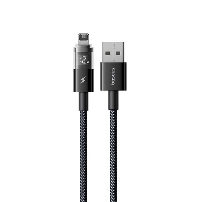 Cablu incarcare iPhone 2.4A Baseus, negru, 2m, P10382700121-01