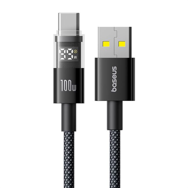 Cablu date USB-C Fast Charging Digital Display, 100W, 2m, negru Baseus, P10382701111-00