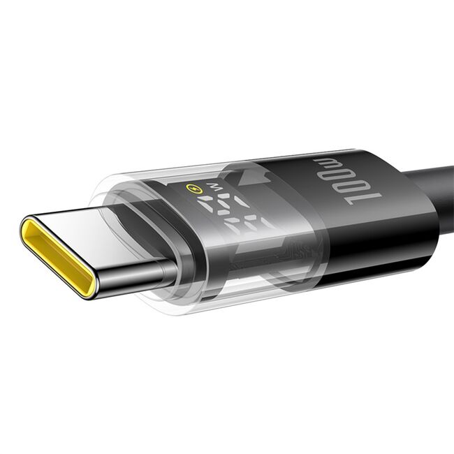 Cablu date USB-C Fast Charging Digital Display, 100W, 2m, negru Baseus, P10382701111-00