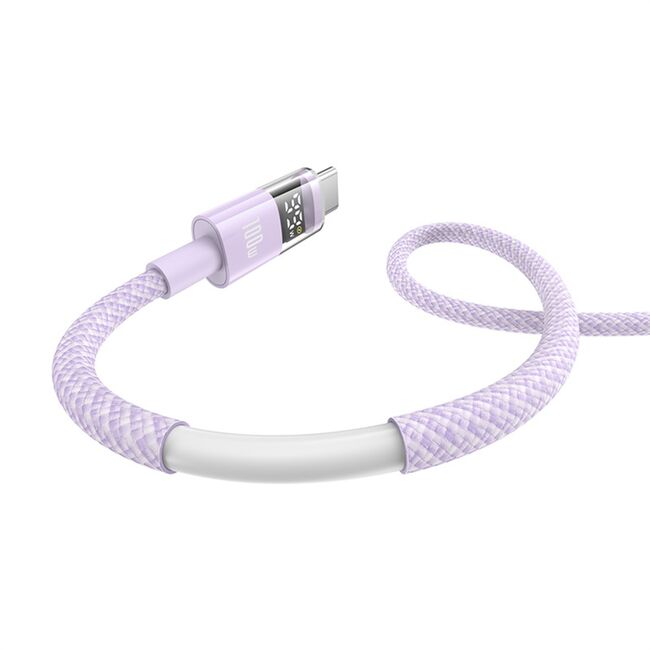 Cablu date USB-C Fast Charging Digital Display, 100W, 1m, mov Baseus, P10382701511-00