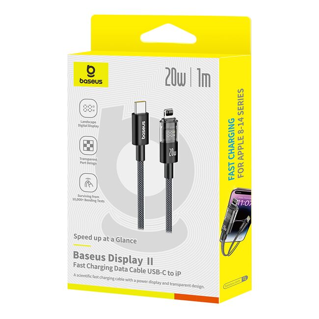 Cablu incarcare iPhone Baseus, 20W, negru, P10382703121-00