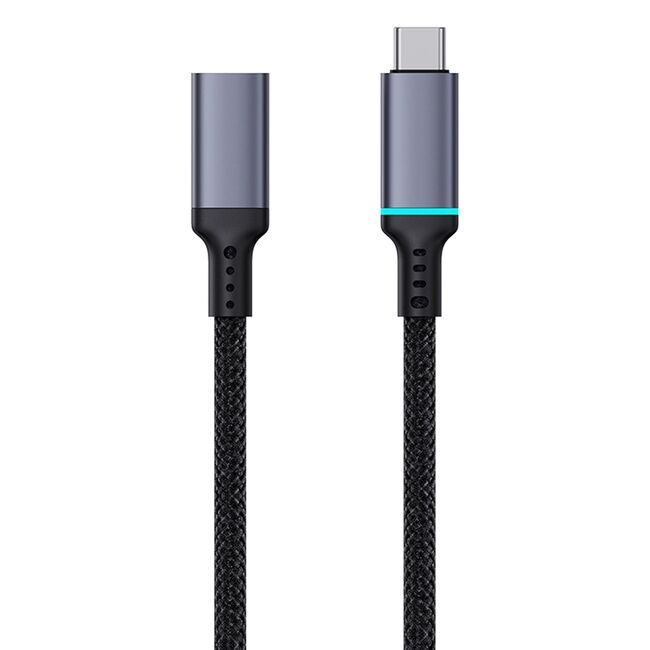Cablu de date type-c tata la type-c mama, 4k@60hz, pd100w, 10gbps, 0.5m Baseus, negru, B0063370C111-00